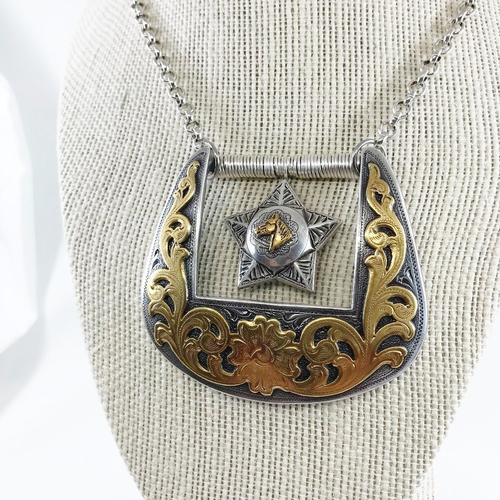 Western Necklace, Belt Buckle Jewelry